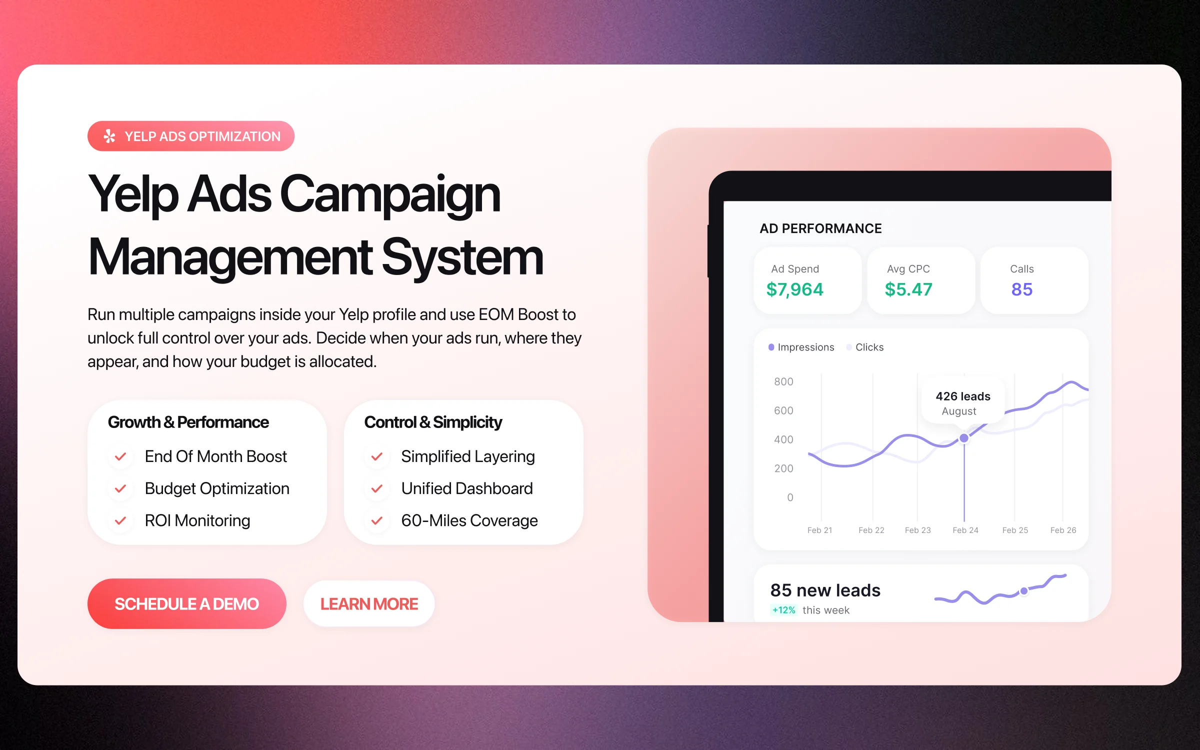 Yelp Ads Campaign Management System