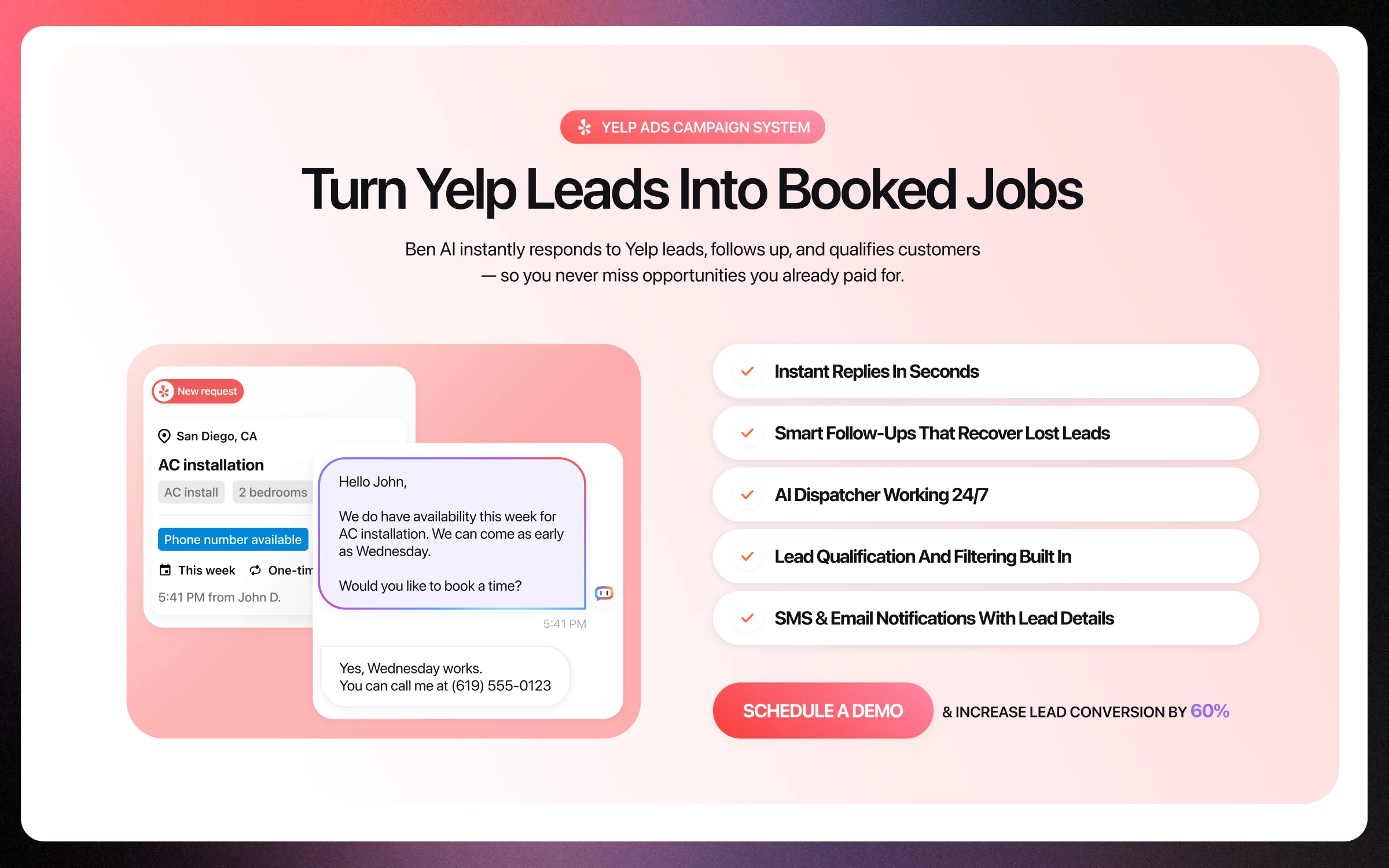 Turn Yelp Leads Into Booked Jobs