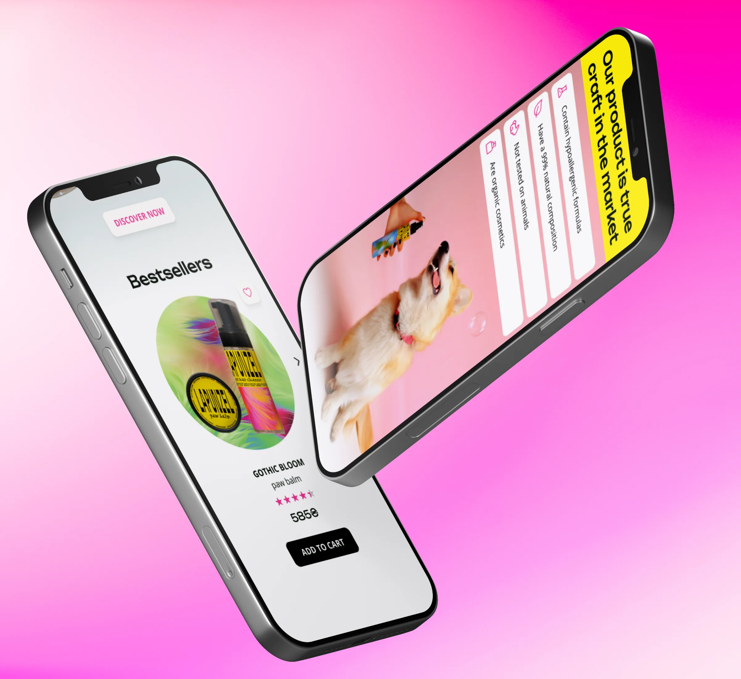 Lapunzel: Bestsellers and the “Our product is true craft” page