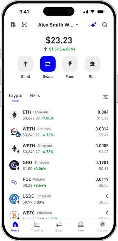 Trust Wallet home screen